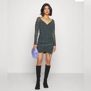 Hollister Long Sleeve Mesh Bodycon Dress Size Large NWOT